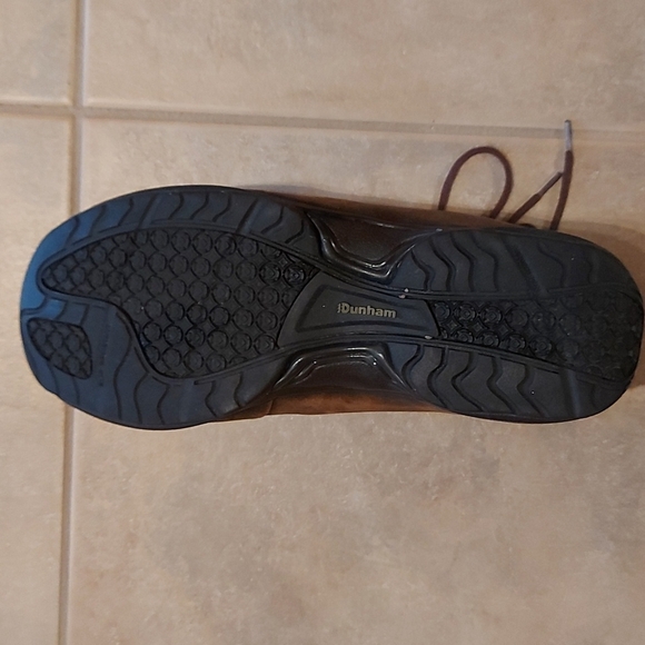 Dunham Mens Casual Brown Distressed Leather and Suede Lace up Shoes - Picture 4 of 6